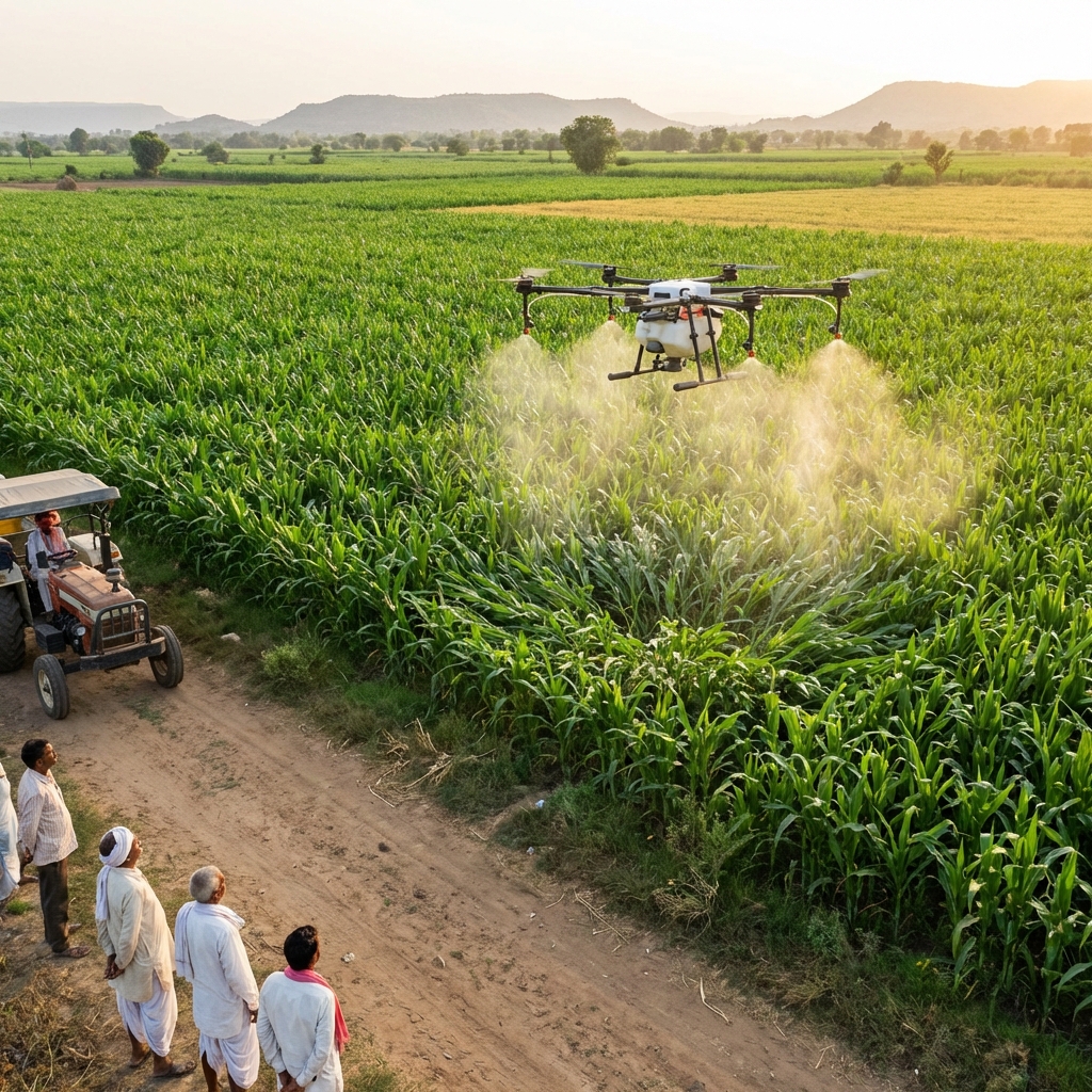 Drone over Maize Field