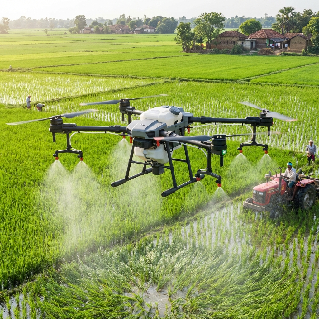 Drone over Paddy Field