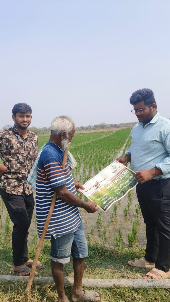 Farmer Inspecting Crops